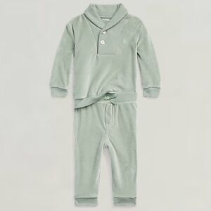 Ralph Lauren Kids Velour Pullover & Pant Set
